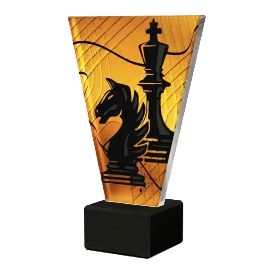 Trophée en verre Échecs VL/1/CHE Trophée en verre Échecs VL/1/CHE