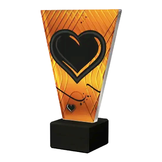 Trophée en verre Cœur VL/1/HEA Trophée en verre Cœur VL/1/HEA