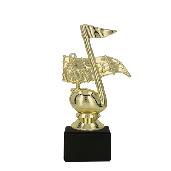 Trophée en plastique Petite Note d’Or S7F62/G Trophée en plastique Petite Note d'Or S7F62/G