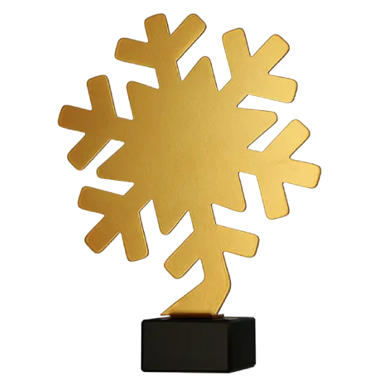 Trophée en métal Flocon de neige ML-SNO3 Trophée en métal Flocon de neige ML-SNO3