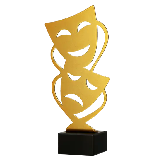 Trophée en métal Masques Théâtraux ML-THE Trophée en métal Masques Théâtraux ML-THE