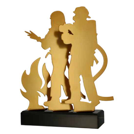 Trophée en métal Pompiers TM003-FIR1 Trophée en métal Pompiers TM003-FIR1