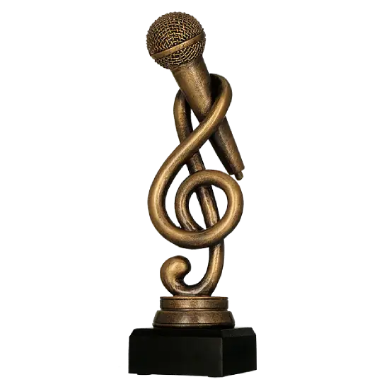 Trophée en résine Clé de Sol RFST3038 Trophée en résine Clé de Sol RFST3038