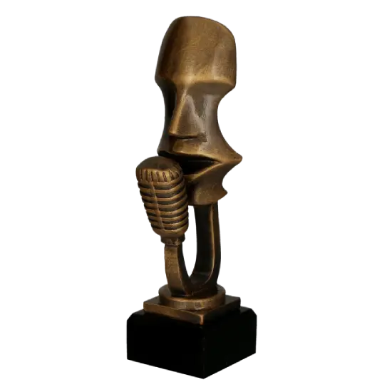 Trophée en résine Homme au Microphone RFST3048 Trophée en résine Homme au Microphone RFST3048
