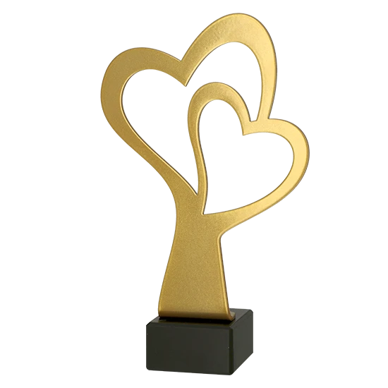 Trophée en métal Deux Cœurs ML-HEA Trophée en métal Deux Cœurs ML-HEA
